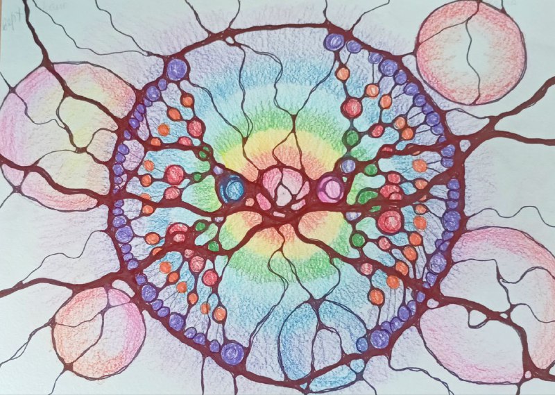 Моя вчерашняя мандала Рода. Рисовала уже очень поздно,
