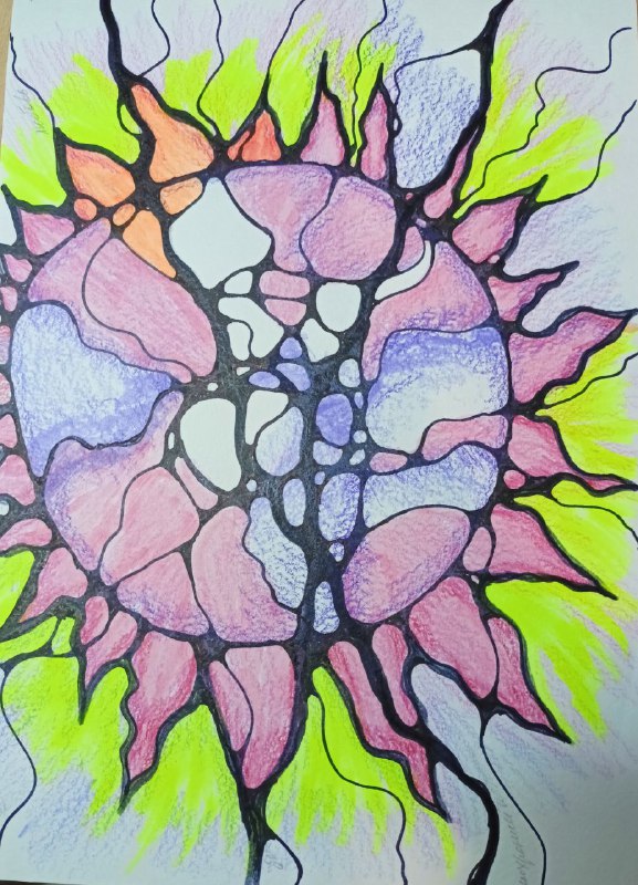 Сегодняшнее новогоднее чудо. В процессе рисования участво...